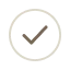 Circle with a check mark inside.